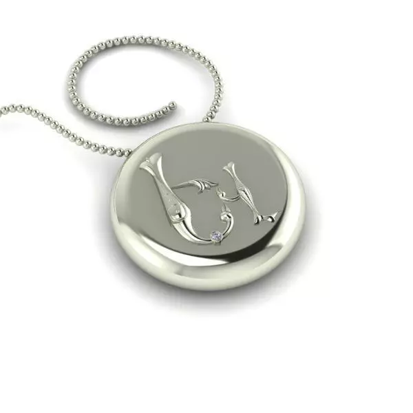 Bird-calligraphy pendants Ev 3D print model_0