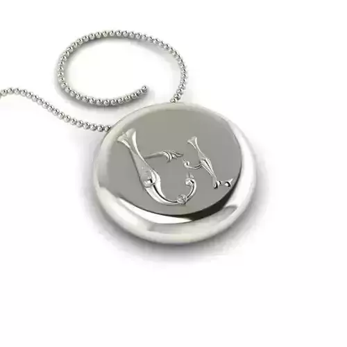 Bird-calligraphy pendants Ev