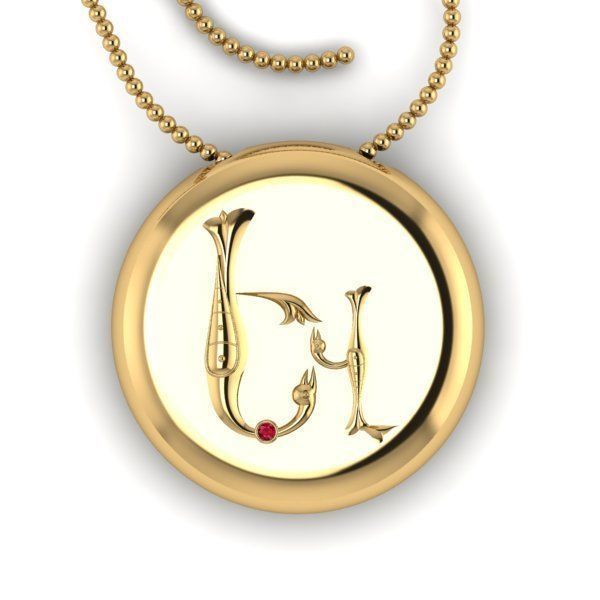 Bird-calligraphy pendants Ev 3D print model_16