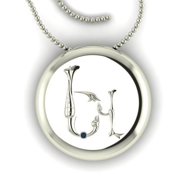 Bird-calligraphy pendants Ev 3D print model_9