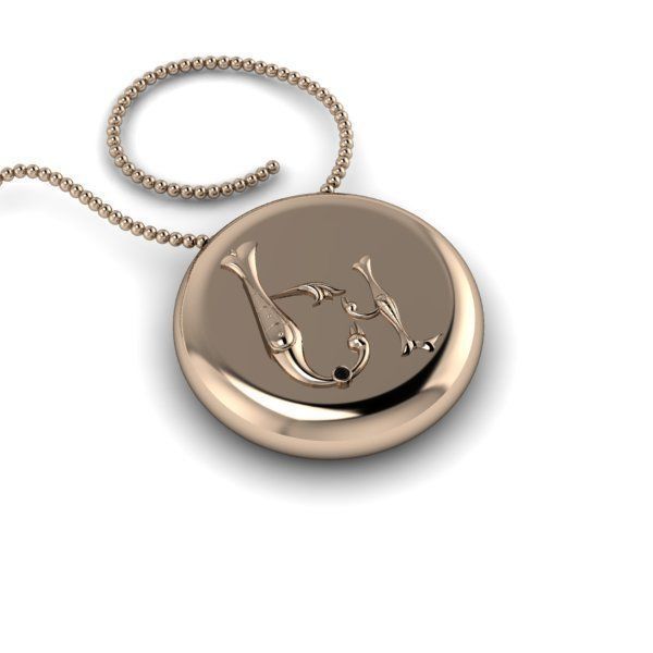 Bird-calligraphy pendants Ev 3D print model_19