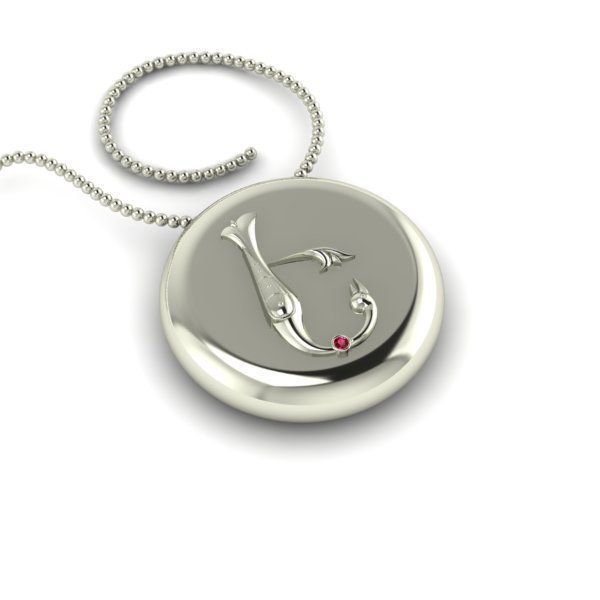 Bird-calligraphy pendants E 3D print model_25