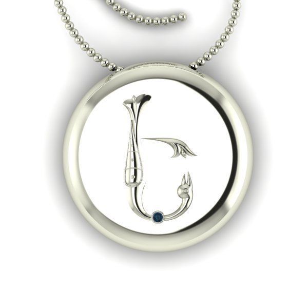 Bird-calligraphy pendants E 3D print model_10