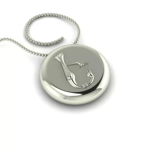 Bird-calligraphy pendants E 3D print model_0