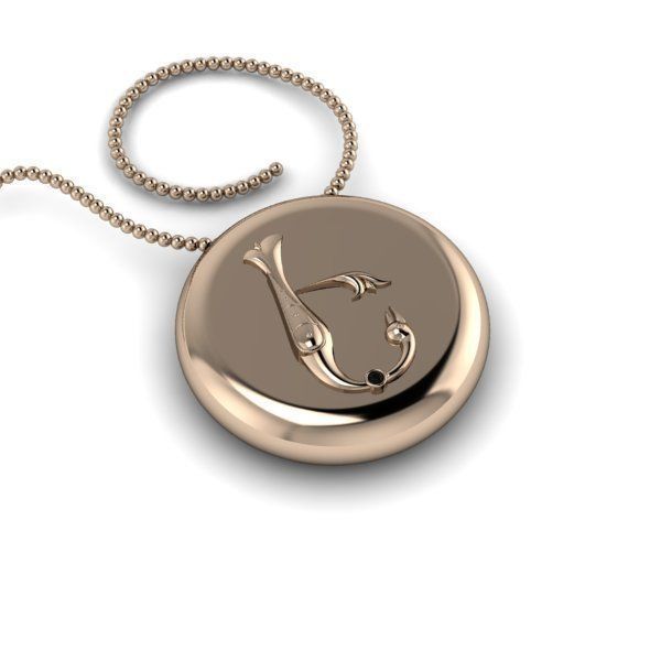 Bird-calligraphy pendants E 3D print model_21