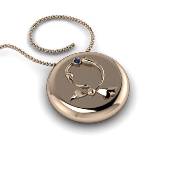 Bird-calligraphy pendants Dj 3D print model_19