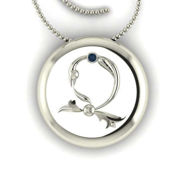 Bird-calligraphy pendants Dj 3D print model_11