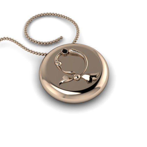 Bird-calligraphy pendants Dj 3D print model_21