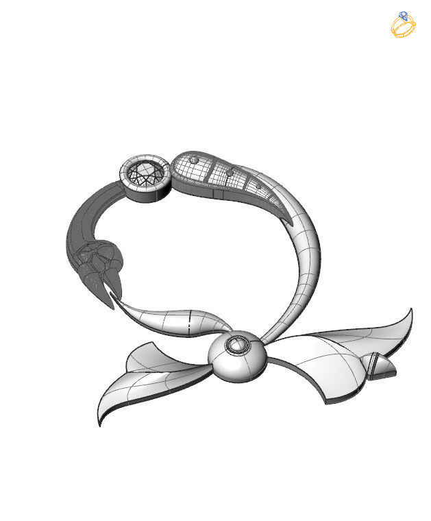 Bird-calligraphy pendants Dj 3D print model_1