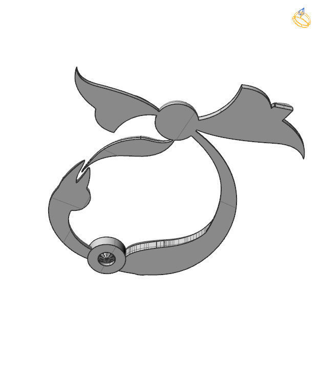 Bird-calligraphy pendants Dj 3D print model_2