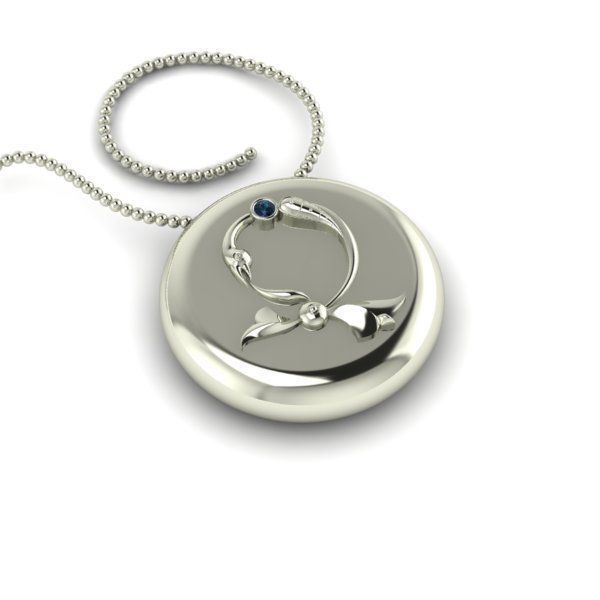 Bird-calligraphy pendants Dj 3D print model_23