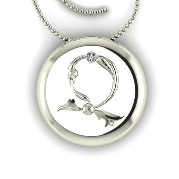 Bird-calligraphy pendants Dj 3D print model_12