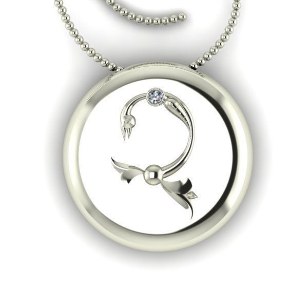 Bird-calligraphy pendants Ch 3D print model_12