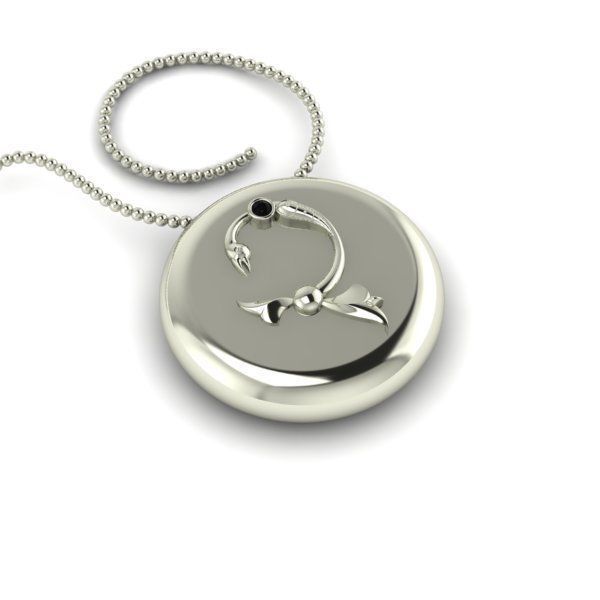 Bird-calligraphy pendants Ch 3D print model_24