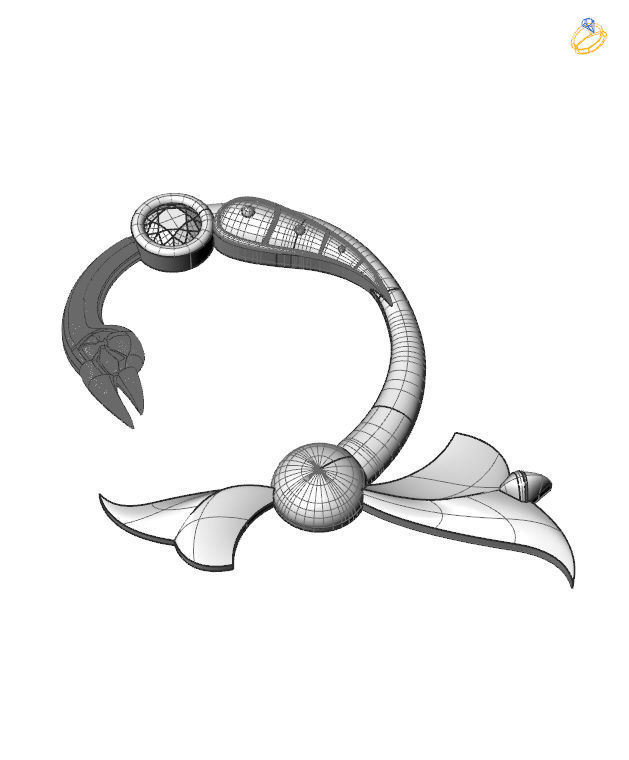 Bird-calligraphy pendants Ch 3D print model_1