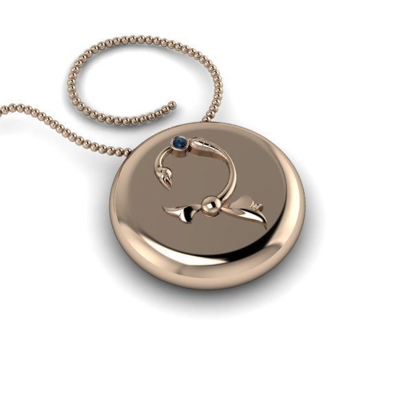 Bird-calligraphy pendants Ch 3D print model_19