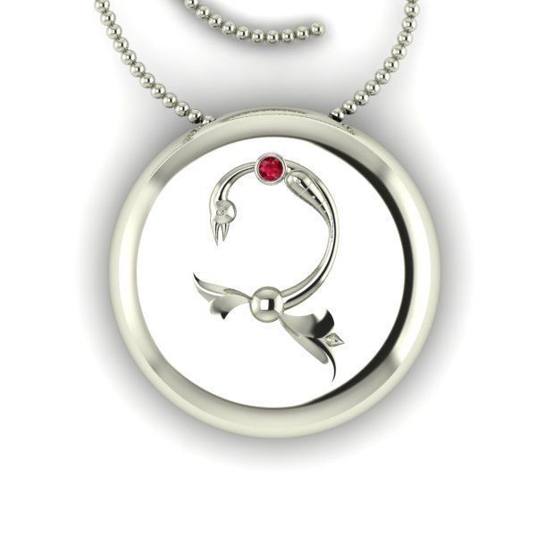 Bird-calligraphy pendants Ch 3D print model_14