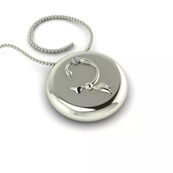 Bird-calligraphy pendants Ch 3D print model_0