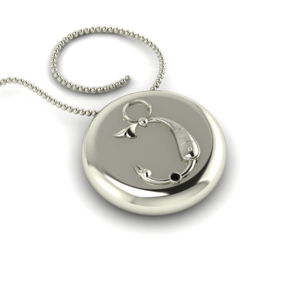 Bird-calligraphy pendants C 3D print model_24
