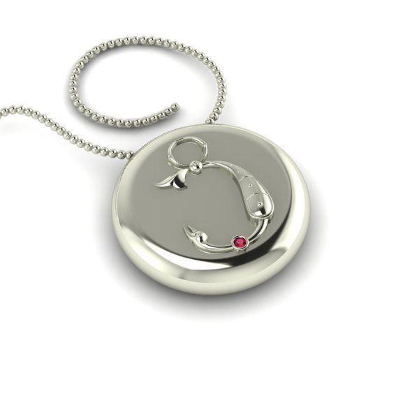 Bird-calligraphy pendants C 3D print model_25