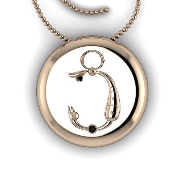 Bird-calligraphy pendants C 3D print model_9