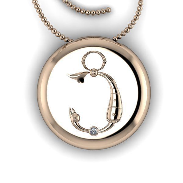 Bird-calligraphy pendants C 3D print model_8