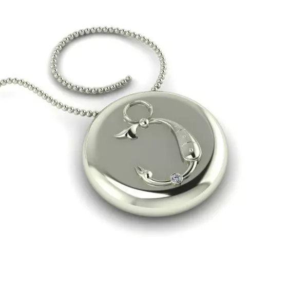 Bird-calligraphy pendants C 3D print model_0