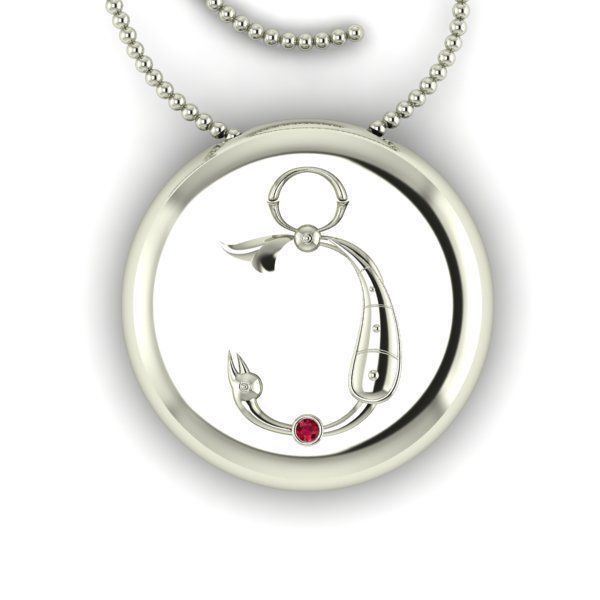 Bird-calligraphy pendants C 3D print model_14