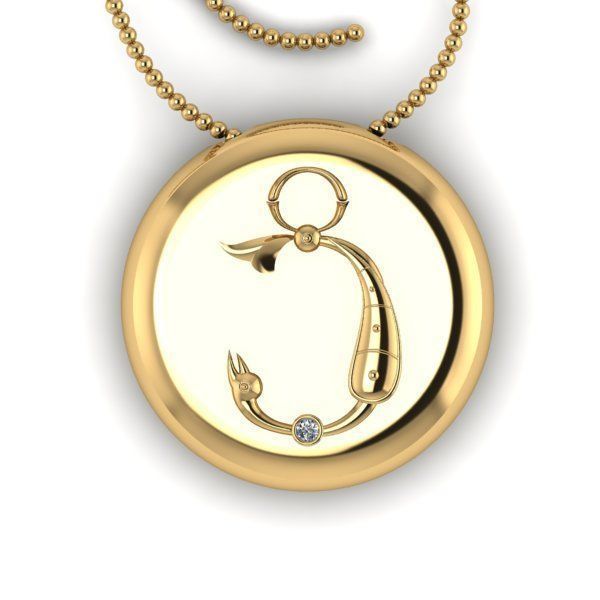 Bird-calligraphy pendants C 3D print model_16