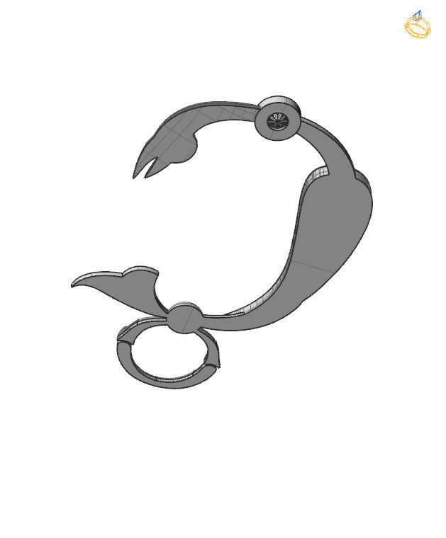 Bird-calligraphy pendants C 3D print model_2