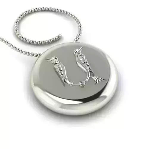 Bird-calligraphy pendants A