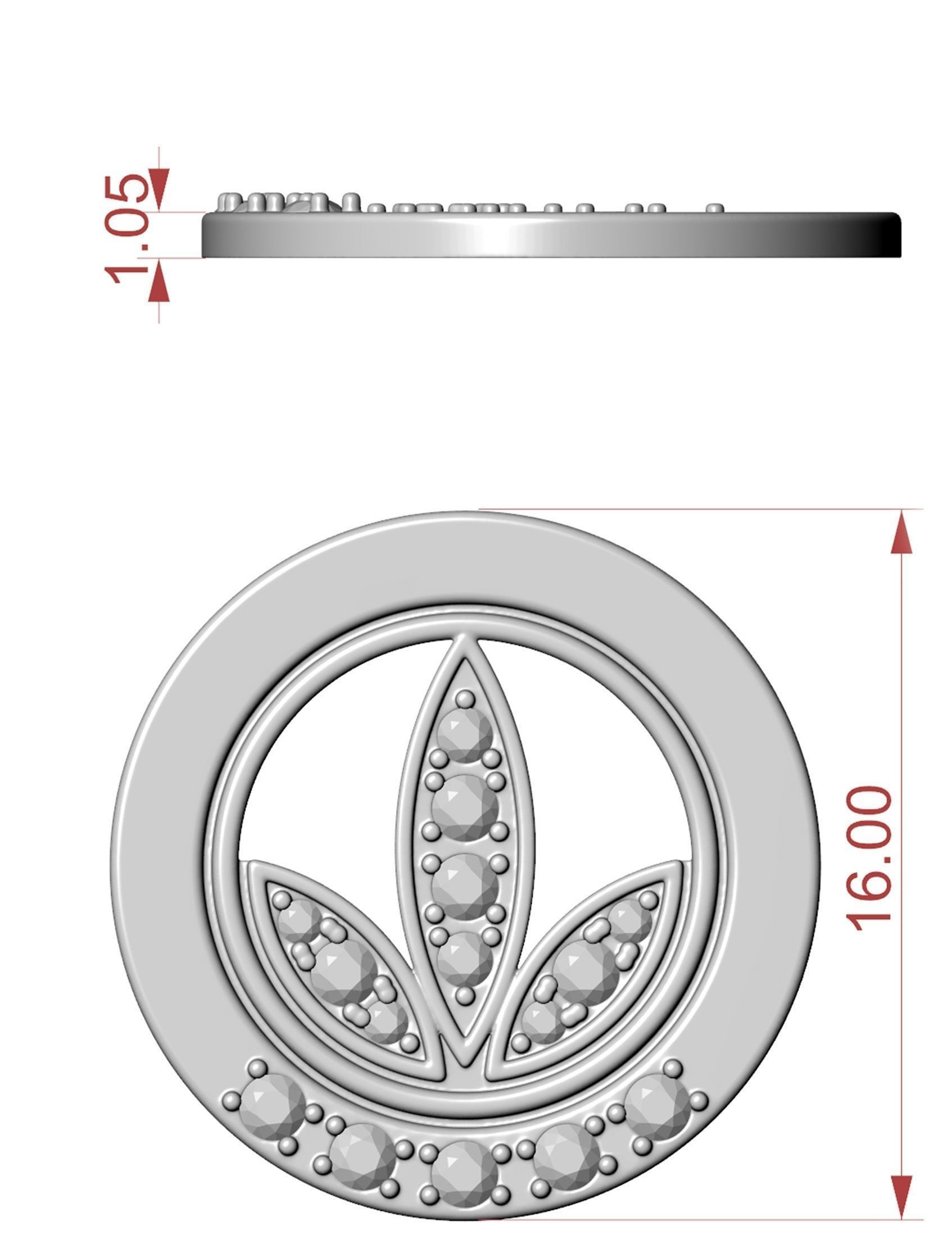 Gold sign 9134 3D print model_1
