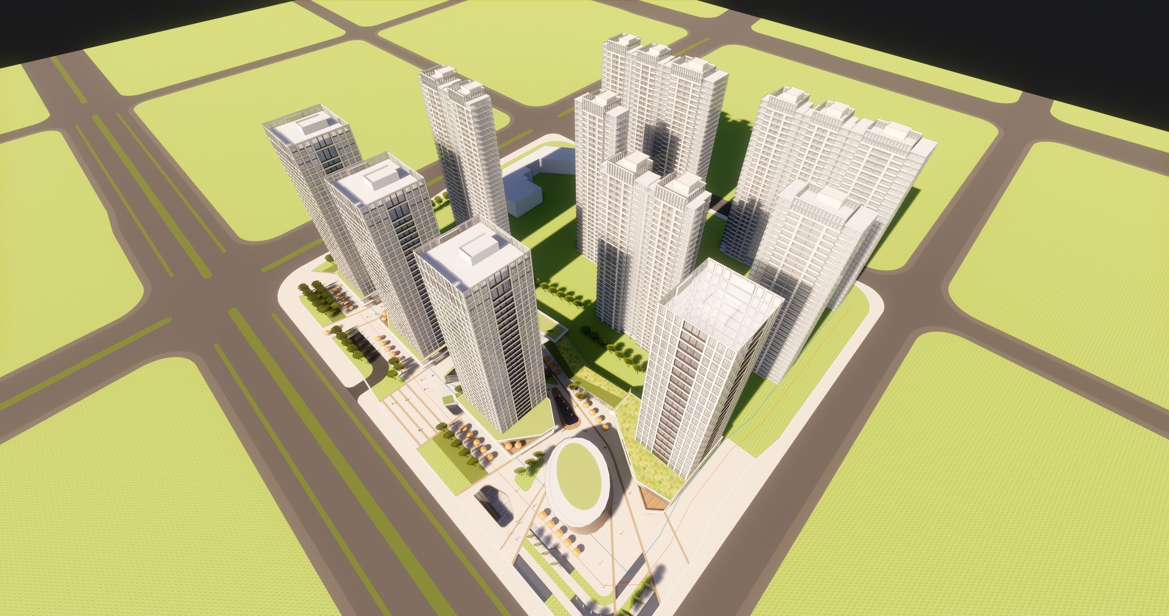 Business Center Night 3D model 3D model_13