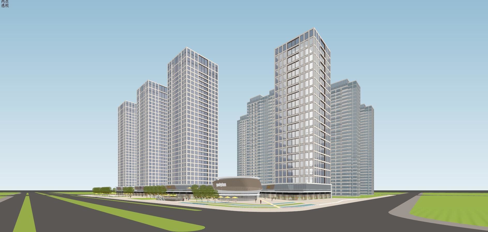 Business Center Night 3D model 3D model_4