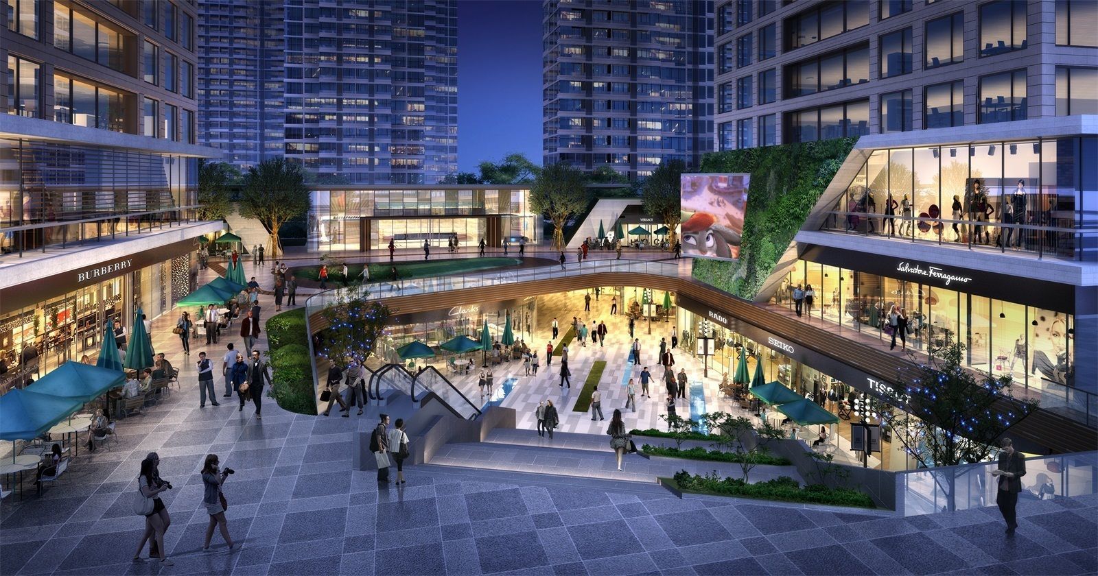 Business Center Night 3D model 3D model_12