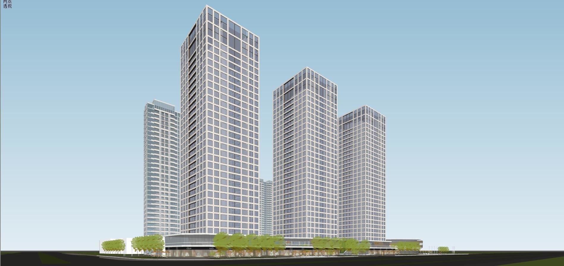 Business Center Night 3D model 3D model_6