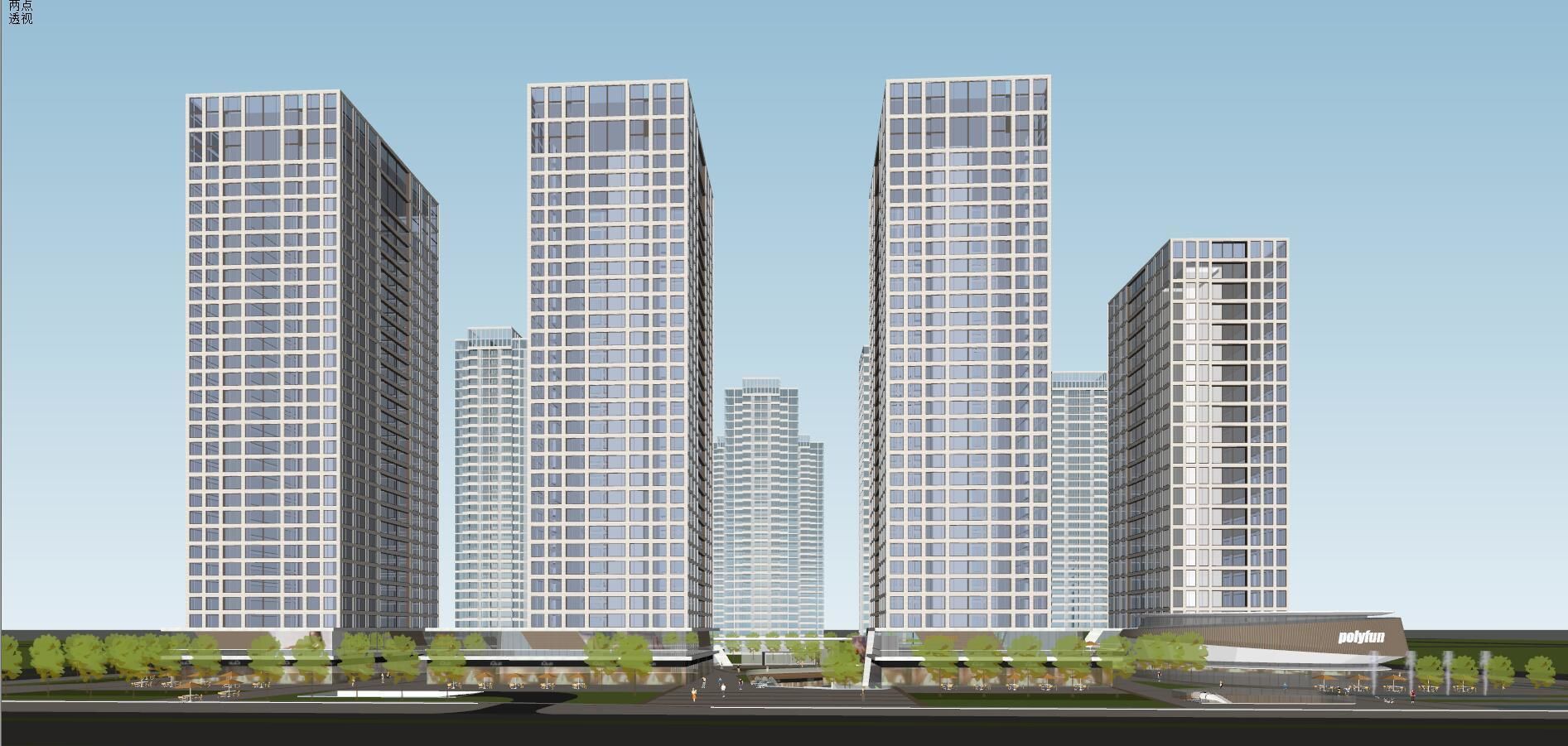 Business Center Night 3D model 3D model_5