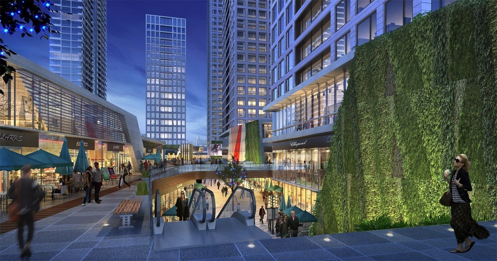 Business Center Night 3D model 3D model_11