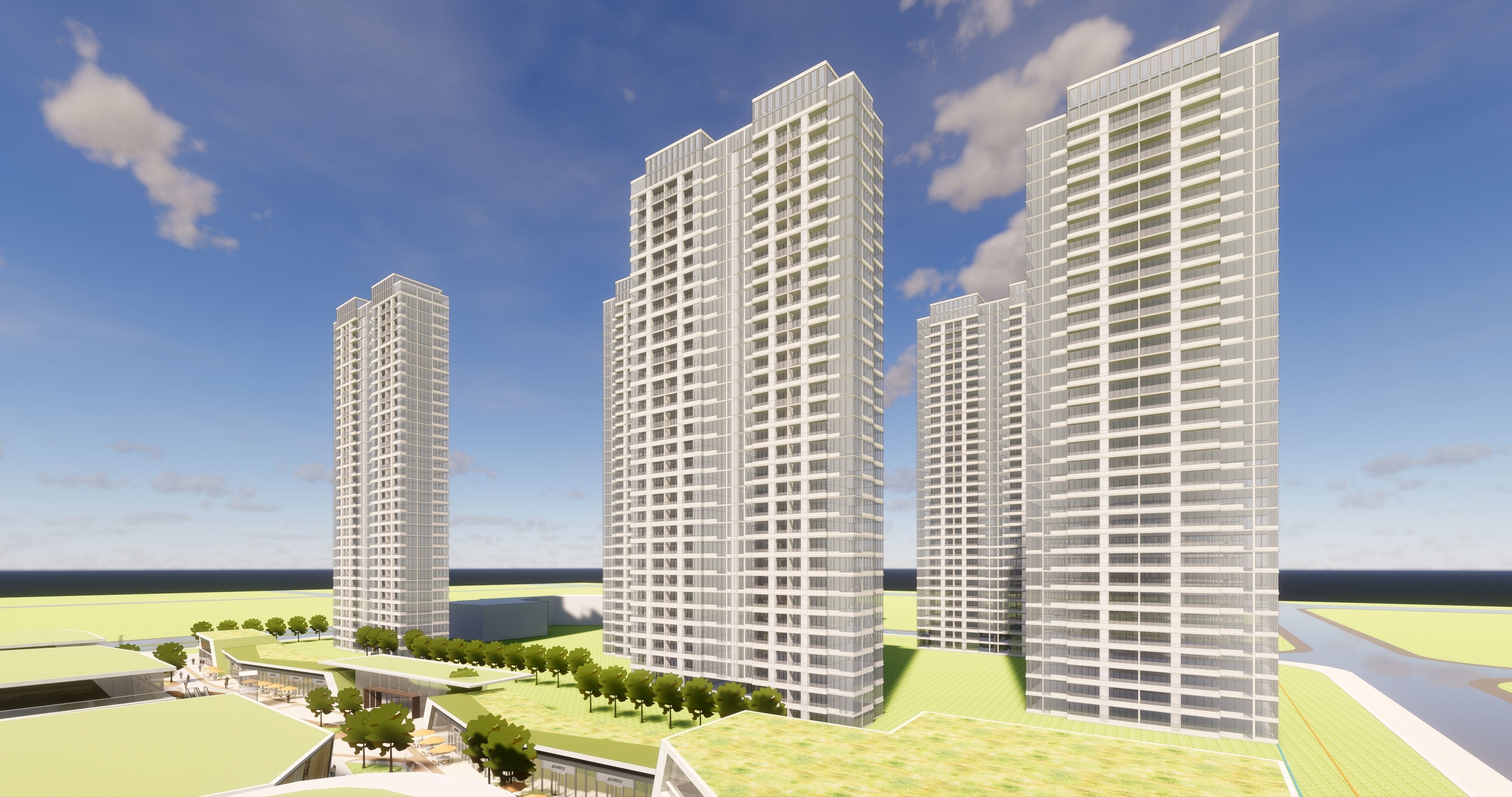 Business Center Night 3D model 3D model_3