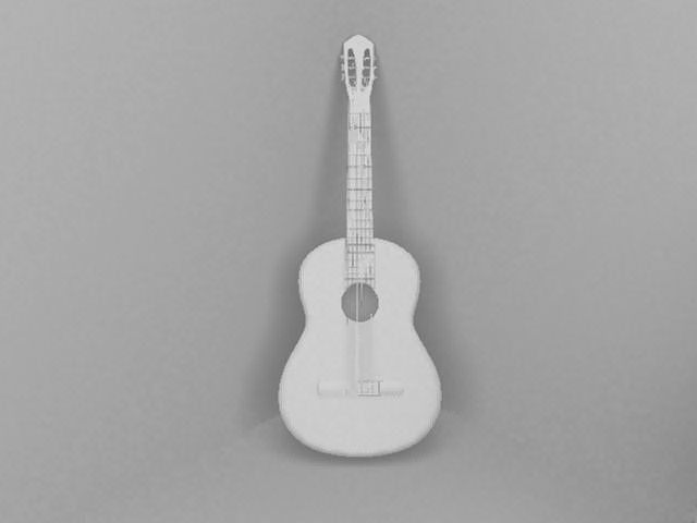 3D Guitar Modeling Low-poly 3D model