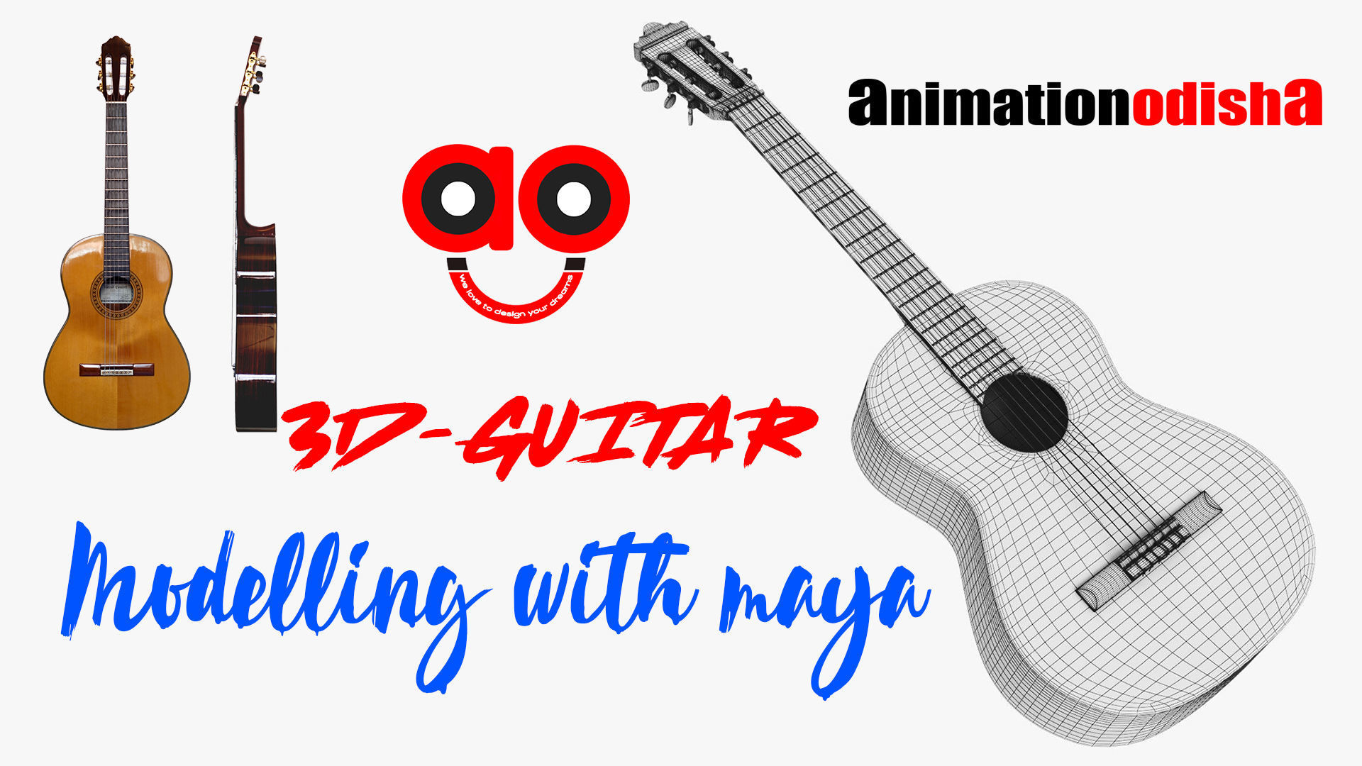 3D Guitar Modeling Low-poly 3D model_21