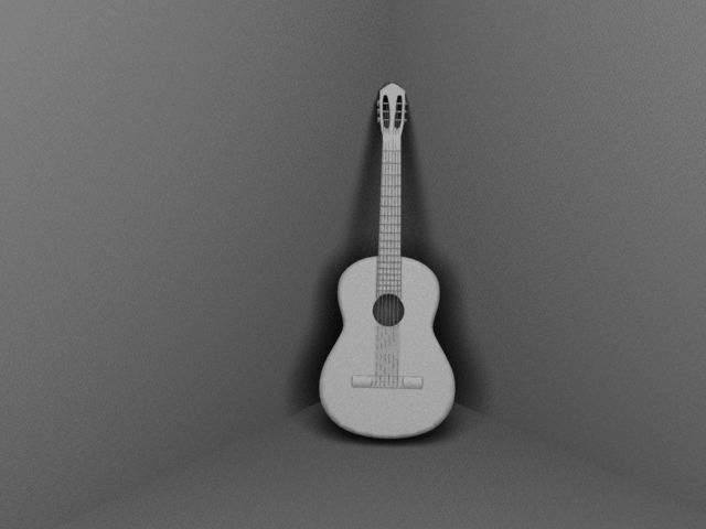 3D Guitar Modeling Low-poly 3D model_15
