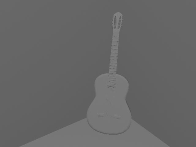 3D Guitar Modeling Low-poly 3D model_14