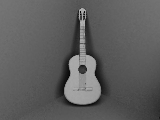 3D Guitar Modeling Low-poly 3D model_5