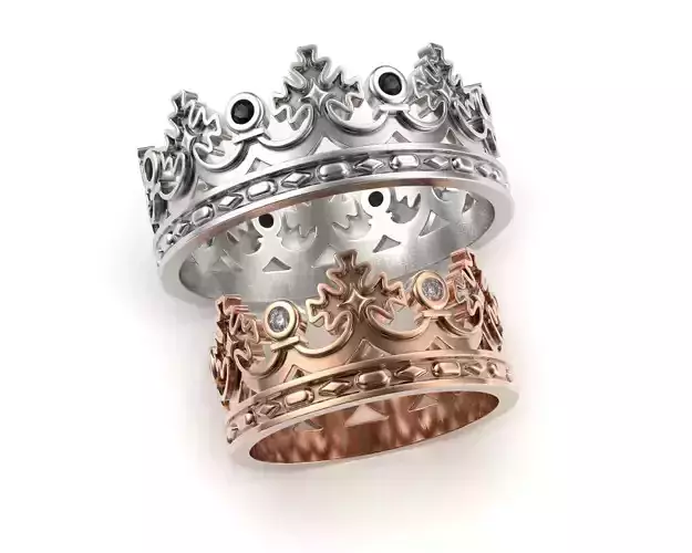 Golden crown ring 9115
