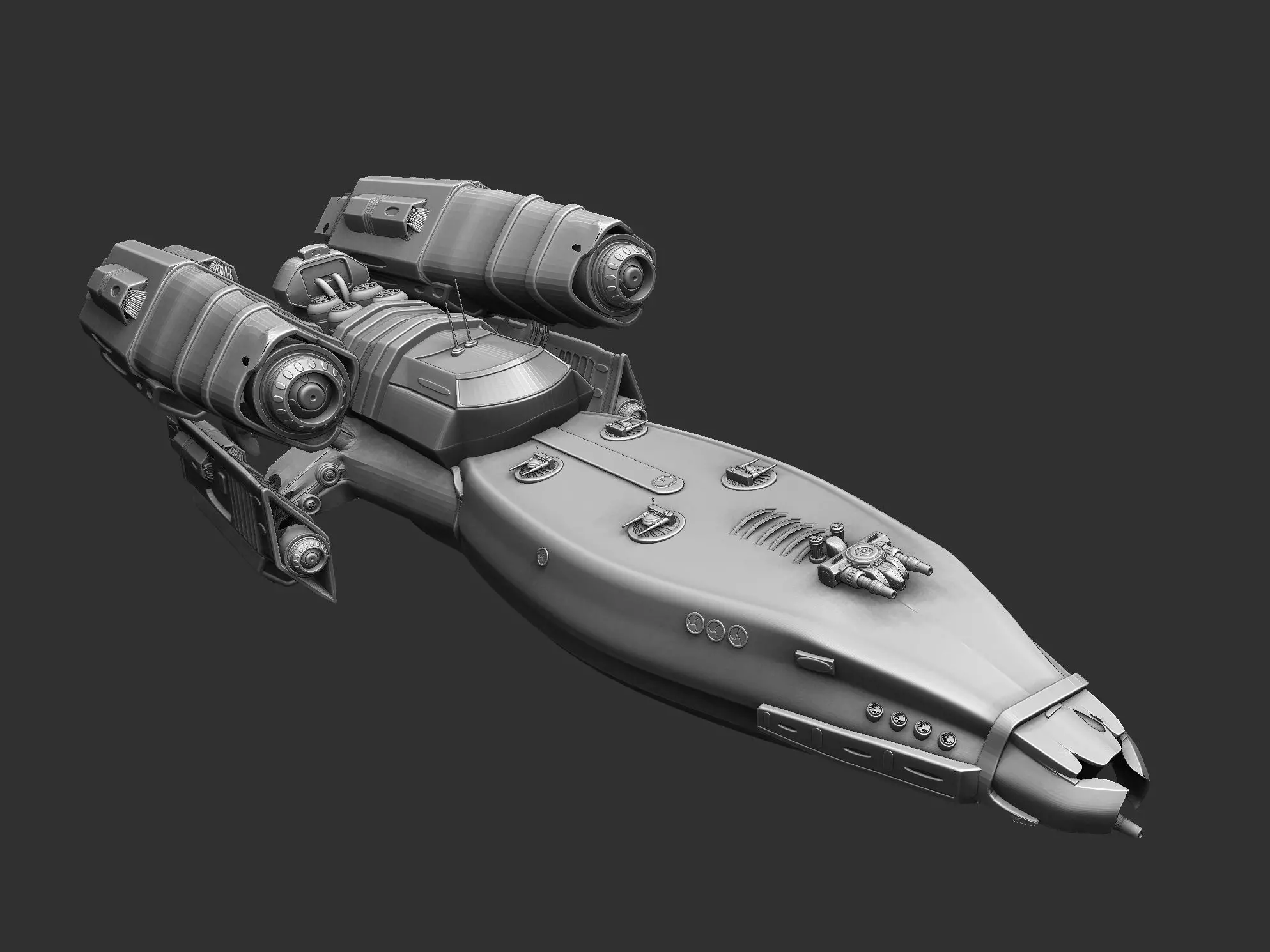 Spaceship 3D print model