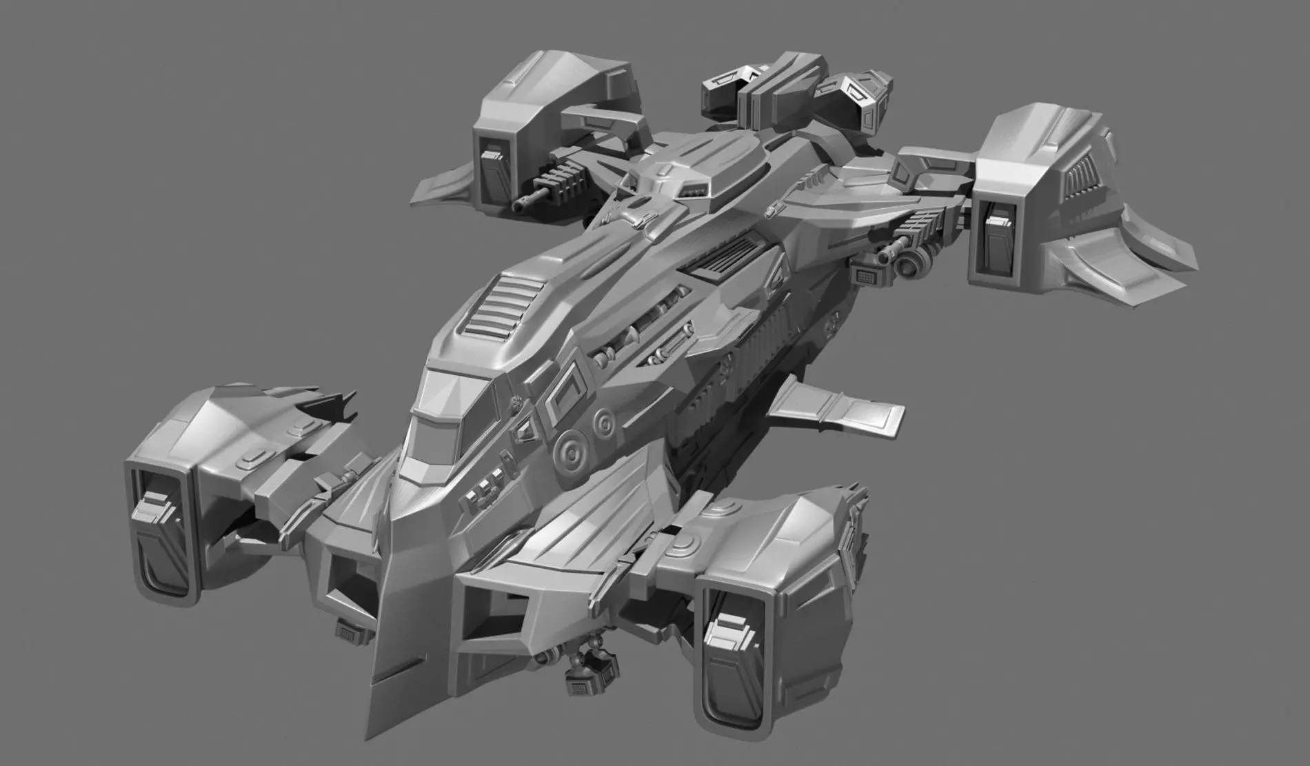 Spaceship 3D print model_0