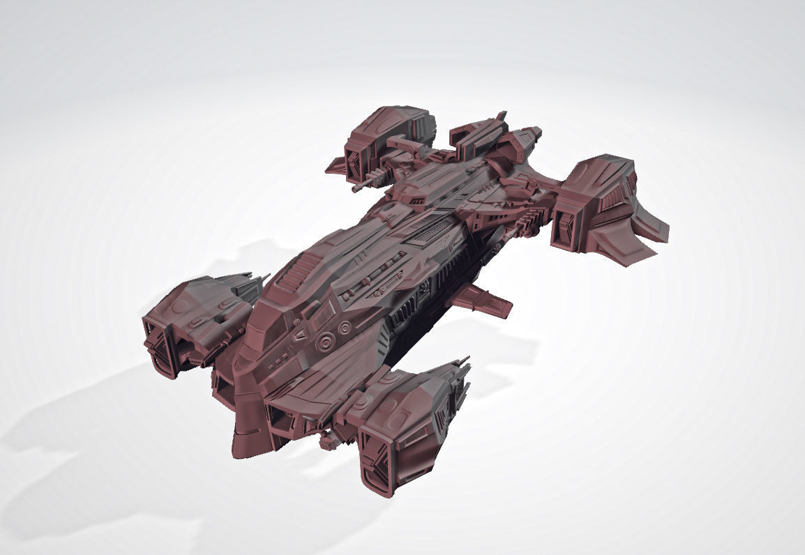 Spaceship 3D print model_3