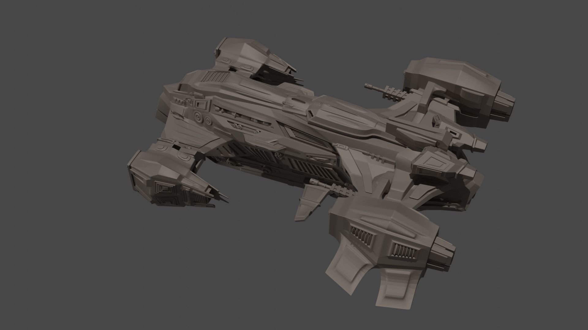 Spaceship 3D print model_1