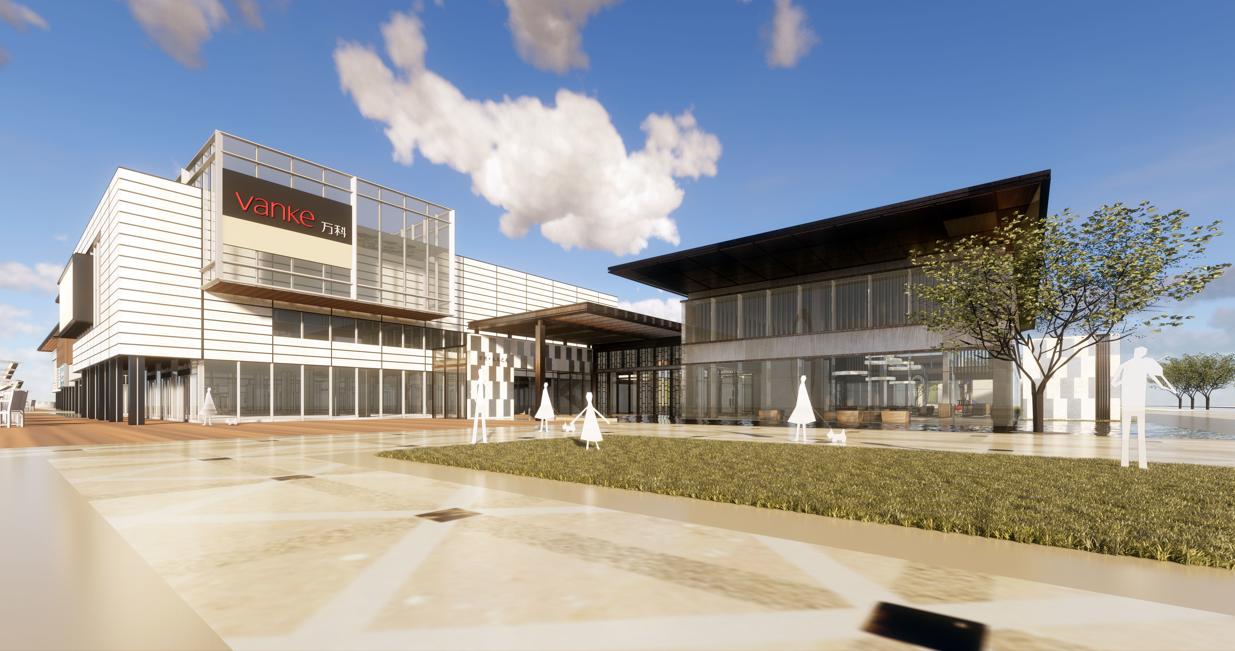 building Commercial streets 3D model 3D model_1